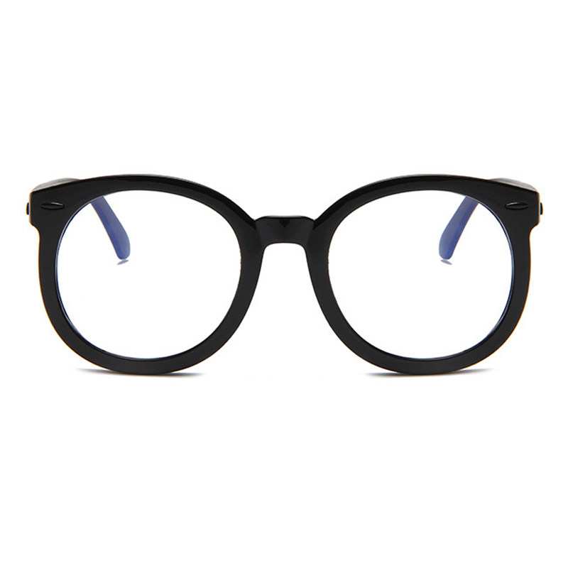 Zhao Lusi with flat lens men retro black frame arrow big frame round net red ins slim plain glasses women