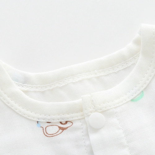 Детский комбинезон подходит для мужчин и женщин для девочек для новорожденных, летнее тонкое боди, хлопковая марлевая пижама