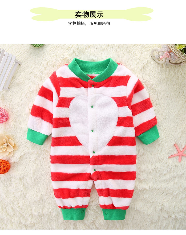Bộ đồ ngủ trẻ em Flannel Quần áo Xiêm 0 tuổi 3 tháng nam nữ mặc mùa thu đông mặc mùa đông cộng với romper nhung áo trẻ em