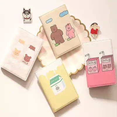 Travel passport cover cover cartoon girl cute cute cute cute cute bear ins passport ticket storage clip