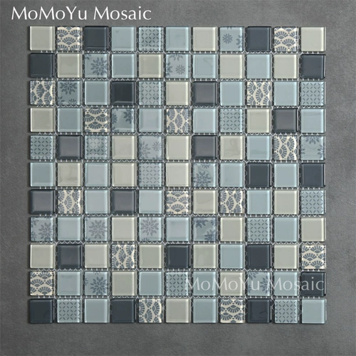 Хрустальная стеклянная мозаика красная, желтая, синяя и зеленая кофейная фона стена кухня и рыба -пруд для ванной комнаты