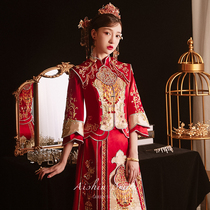 Zhu Cherry show and suit 2022 new brides to marry toast with dragon and pineapple-style reigns Chinese wedding clothes for the autumn