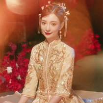 Dreamland Show and suit 2022 new brides to be married to Chinese-style bride-to-coat Longfeng Vest Comeback and Lean Summer