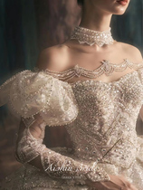 Epic Neon Crown Princess main wedding dress 2022 new bridal temperament high-end extravagant palace lined with trailing summer