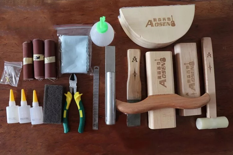 Aussen Guitar Repair Suit Wood Guitar Maintenance Kit Guitar Maintenance Cleaning Kit