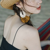 Dream horse ethnic wind accessories Bohemian tassel earrings Seaside holiday temperament vintage wild earrings