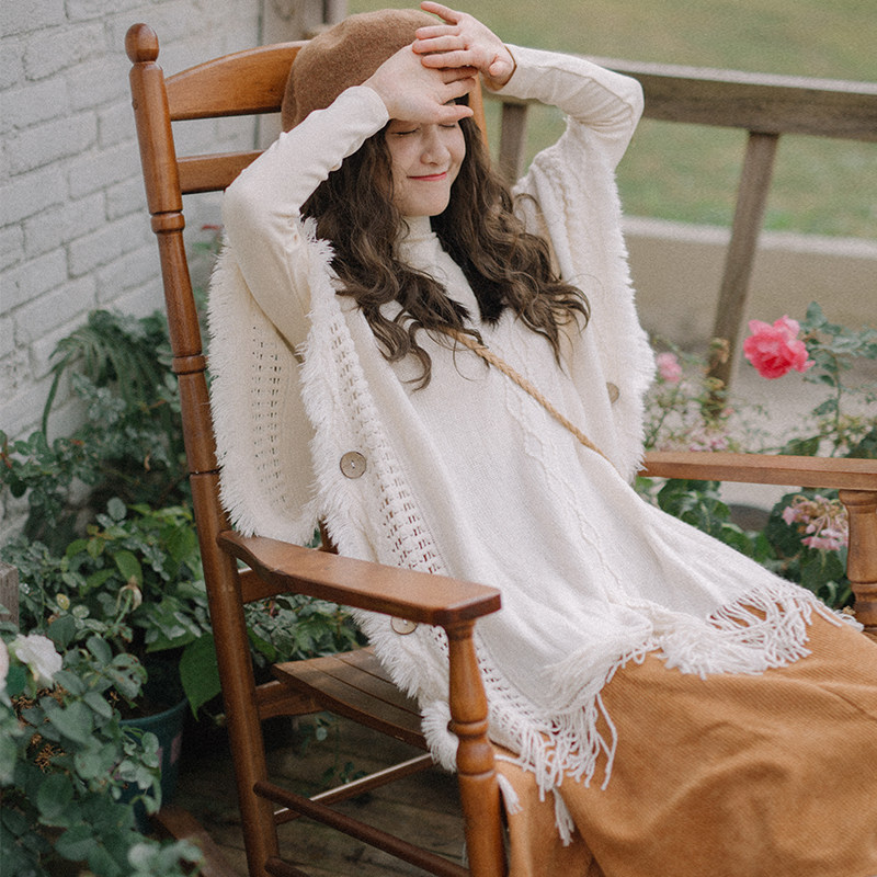 Dream Maison Department of the Beatles Bohemian Stream Su sweater Clothed in the Xinjiang Prairie Prairie Travel Cloister with a hat autumn and winter