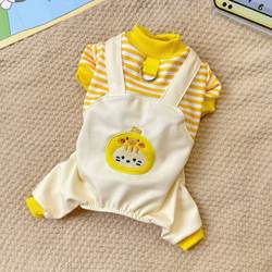 Dog Four-legged Clothes Autumn Bitter Bear Pet Cat Clothes Small Puppy Teddy Pajamas Autumn and Winter Clothes