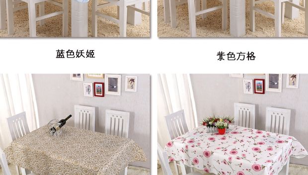 Khăn trải bàn đặc biệt không thấm nước dùng một lần chống thấm bàn mat phòng khách bàn cà phê khăn trải bàn PVC tròn vải pad hình chữ nhật khăn trải bàn đen