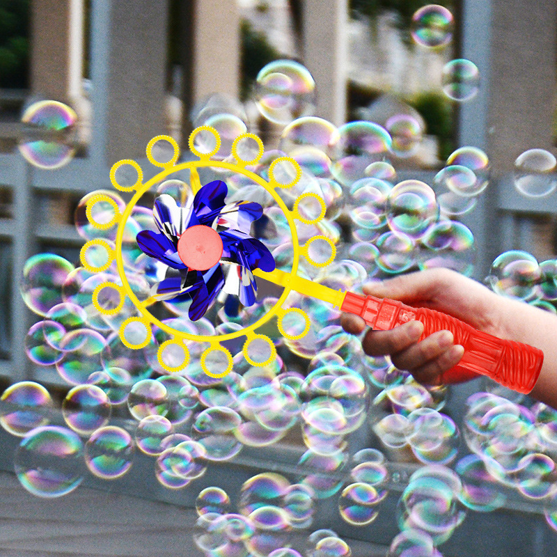 Shake Sound Windmill Bubble Machine Children Toys Manual Porous Blowing Bubble Stick Instrumental Supplement Electric Fan Bubble Gun-Taobao