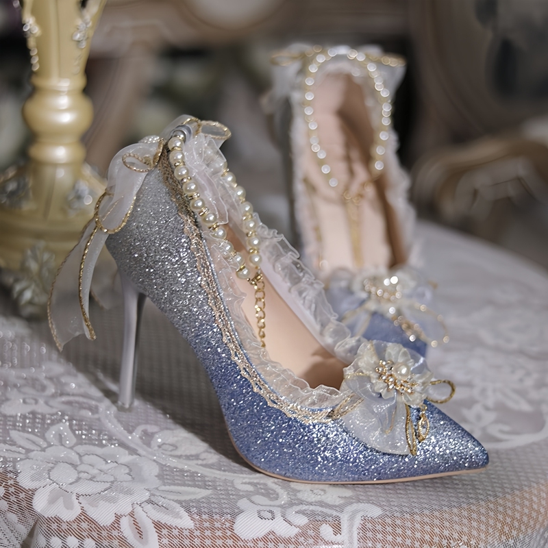 Lolita High Heels One Night Story Lolita Shoes Shiny Pointed High Heels Wedding Adult Ceremony 18 Years Old Stiletto Heels Lolita High Heels One Night Story Lolita Shoes Shiny Pointed High Heels Wedding Adult Ceremony 18 Years Old Stiletto Heels