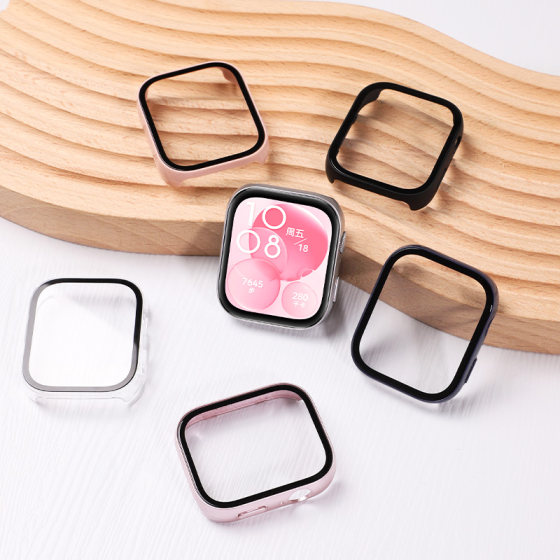 适用于华为watchfit3手表PC保护壳钢化膜一体fit3全包保护套智能运动手环fit3贴膜外壳秒变Ultra2防摔配件