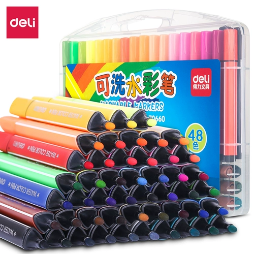 Треугольная акварель, мелки, детская кисть, можно стирать, 12 цветов, 18 цветов, 24 цветов, 36 цветов, 48 цветов