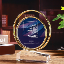 Metal Trophy Customized Creative High-end Crystal Trophy Medal Customized Championship Prizes Excellent Staff Award Commemorative