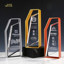 Gold Silver and Copper New Metal Crystal Trophy Customized Creative Team Champions League Championship