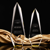 The top of the new iceberg creative crystal trophy customized awards medal annual meeting excellent staff competition trophy customized