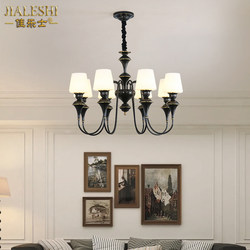 American Retro Chandelier, Living Room Lamp, Mid-Century Style Dining Room Lamp, Modern Minimalist Bedroom Study Light, Light Luxury French Chandelier