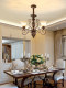 American-Style Chandelier for Living Room, Vintage Luxury Villa Dining Room, Simple European-Style Hall, European-Style Antique Iron Art Resin Bedroom Lighting Fixtures