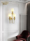 American-Style Living Room Tv Sofa Wall Lamp, Modern Minimalist All-Copper Bedroom Bedside Lamp, Vintage Hallway Corridor Wall Lamp