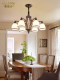 American Country-Style Chandelier, Living Room Lamp, Modern, Simple and Elegant, Bedroom and Dining Room Lamp, Iron Art, Retro Home Lighting
