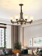 American All-Copper Chandelier, Retro Living Room Lamp, Main Lamp, European Style Light Luxury Simple Bedroom, Country Restaurant Study Chandelier