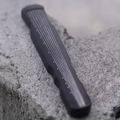 Ebony inlaid 999 sterling silver silk Guqin paperweight Stationery Wenfang Sibao Zhen Ruler Fuxi style Jiuxiao Huanpei