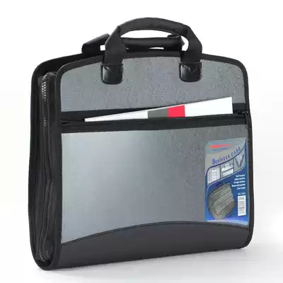 Jintrie business Hand bag briefcase men's portable large capacity multi-function storage bag multi-layer multi-card room Business Business DC1007 thick simple office hand carrying computer briefcase