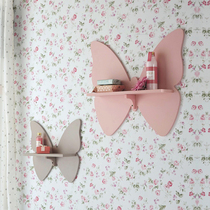 Wall shelf Wall wall hanging American butterfly decorative partition childrens model room pink girl room doll shelf