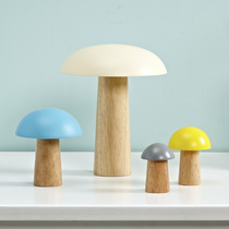 Decoration home accessories living room decoration Nordic cartoon mushroom creative solid wood childrens room desktop home decoration