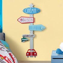 Creative adhesive hook childrens room clothes hook Wall soft wall hanging Nordic decoration boy room coat hook rack