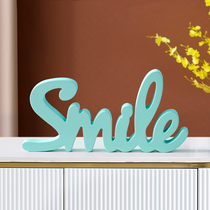 Living room ornaments home accessories letters home decoration creative desktop English wooden porch wine cabinet decorations