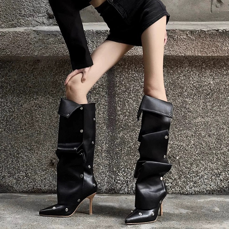 Women High Heel Boots Long Boots Big Size 43 High Heel Long Fashion Boots