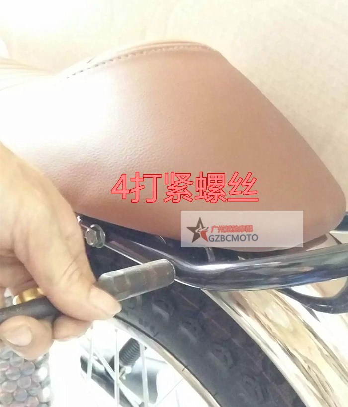 Đuôi xe máy sửa đổi retro CG125U ống XFZJ cho sửa đổi phía sau cánh tay vịn phía sau kệ phía sau khung inox xe lead