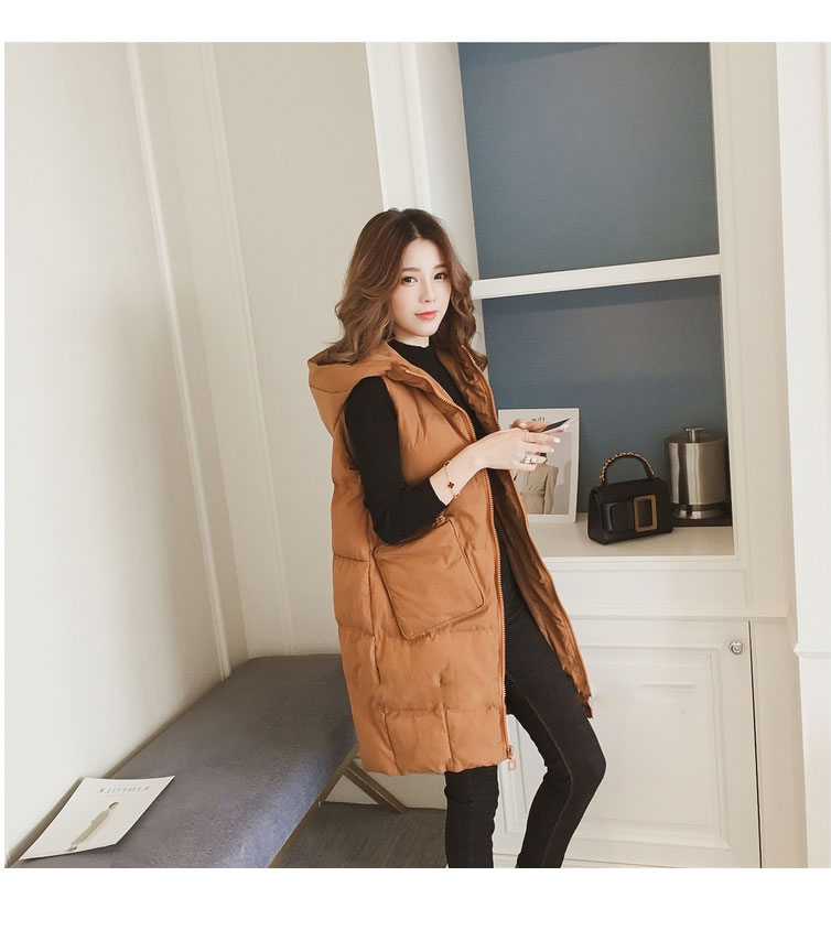 Áo phao cotton nữ mùa đông dài phần dày xuân hè 2018 phiên bản Hàn Quốc mới của bf áo vest sinh viên lỏng đầm dài qua gối cho tuổi trung niên