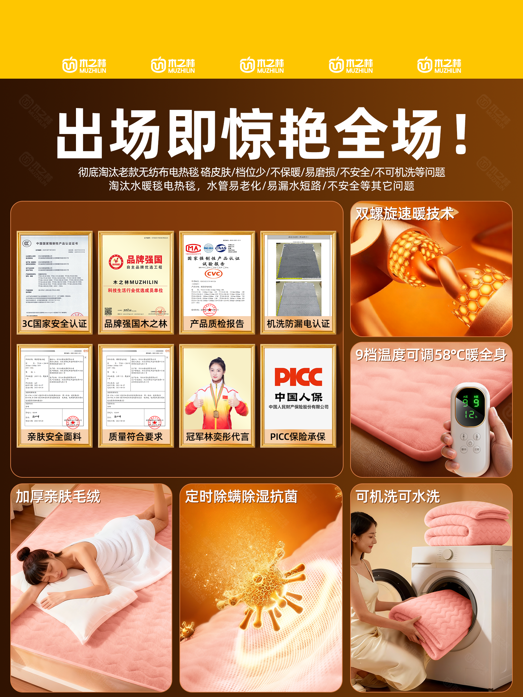 Electric Blanket with Dual Control Temperature Switch, 2026 New Model, Thickened Electric Mattress for Single Person, Genuine Product from Official Flagship Store