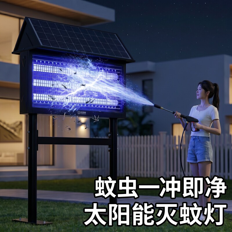 2026 New Model Solar Mosquito Killer Lamp for Outdoor Gardens and Courtyards, Insect Repellent and Fly Exterminator, New Mosquito Elimination Device