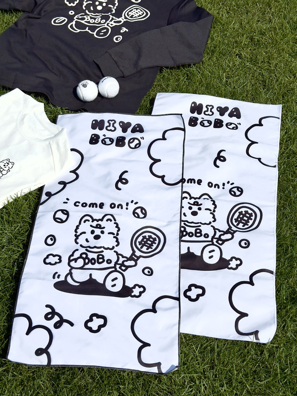 Hiyabobo Original Design Puppy Tennis Sports Sweat-Absorbent Quick-Drying Towel 80X40 Hiyabobo Original Design Puppy Tennis Sports Sweat-Absorbent Quick-Drying Towel 80X40