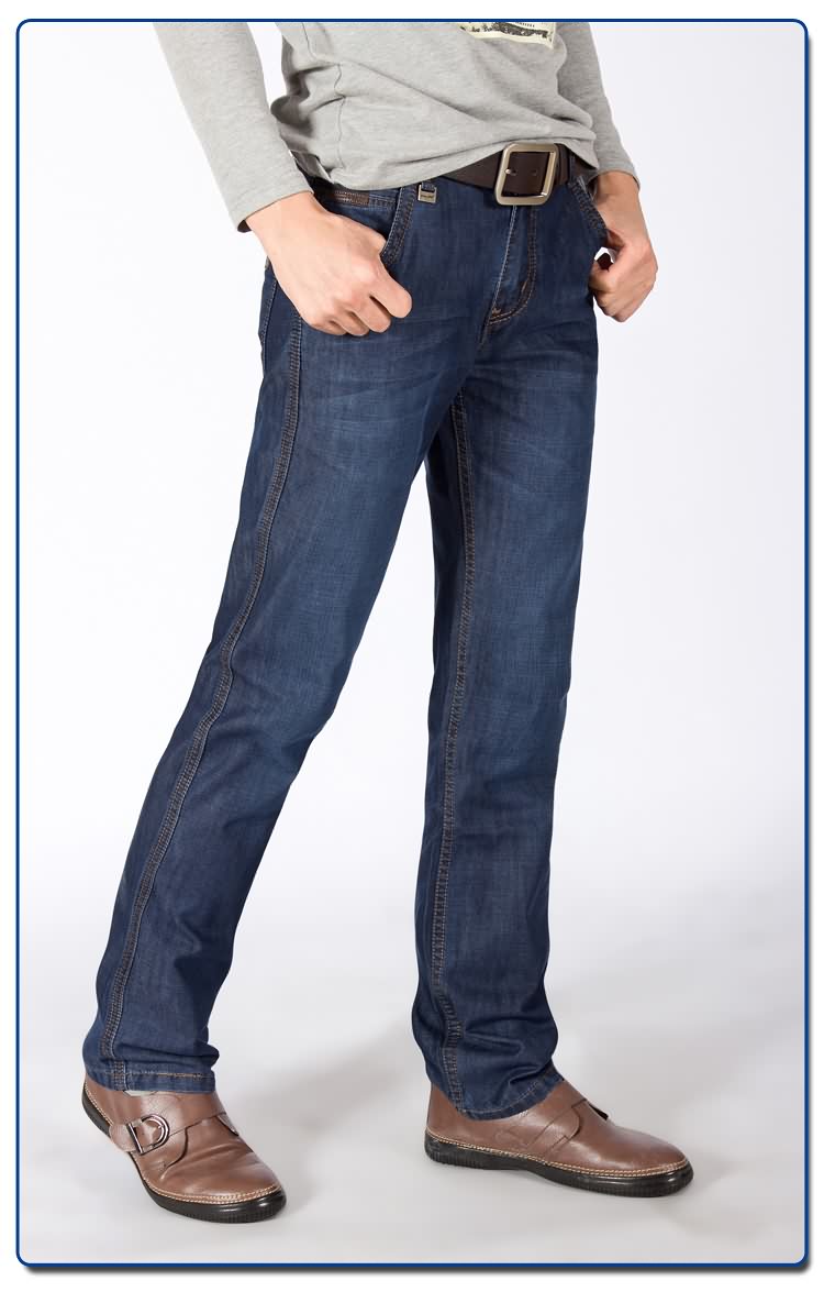 Jeans nam lỏng lẻo mua một tặng một miễn phí thanh niên sinh viên nam quần giản dị nam tăng trưởng quần mùa hè thẳng phần mỏng