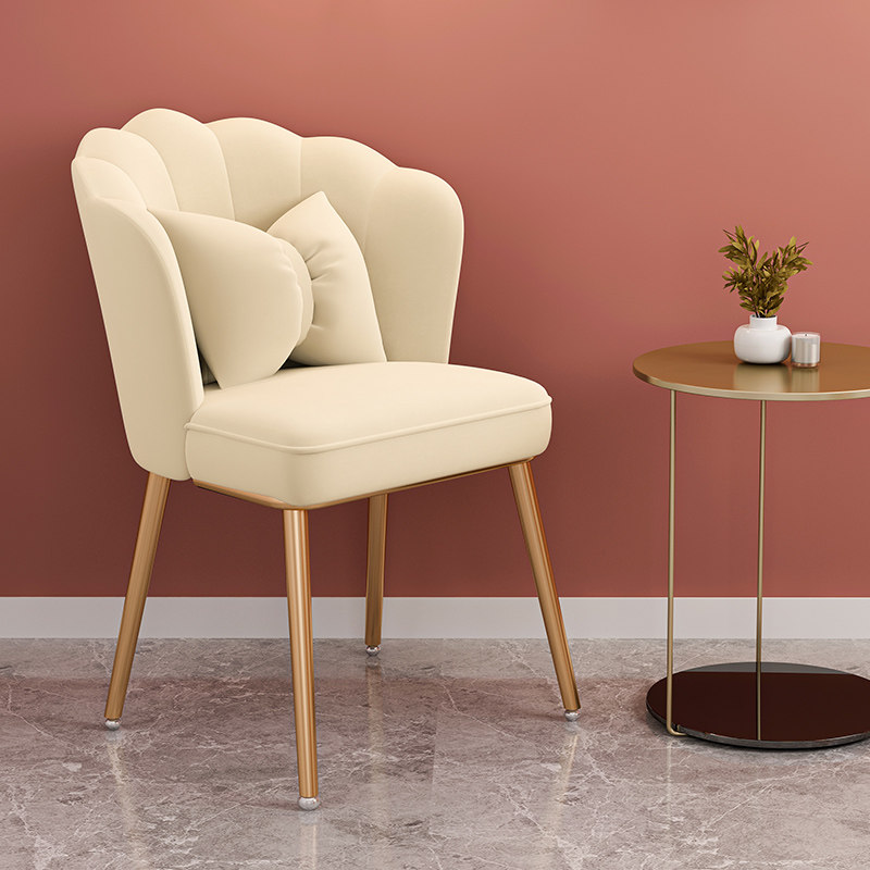 Nordic Light Lavish Chair Backrest Bedroom Girls Makeup Stool Net Red Makeup Chair Ins Medecor Makeup Chair Makeup Table