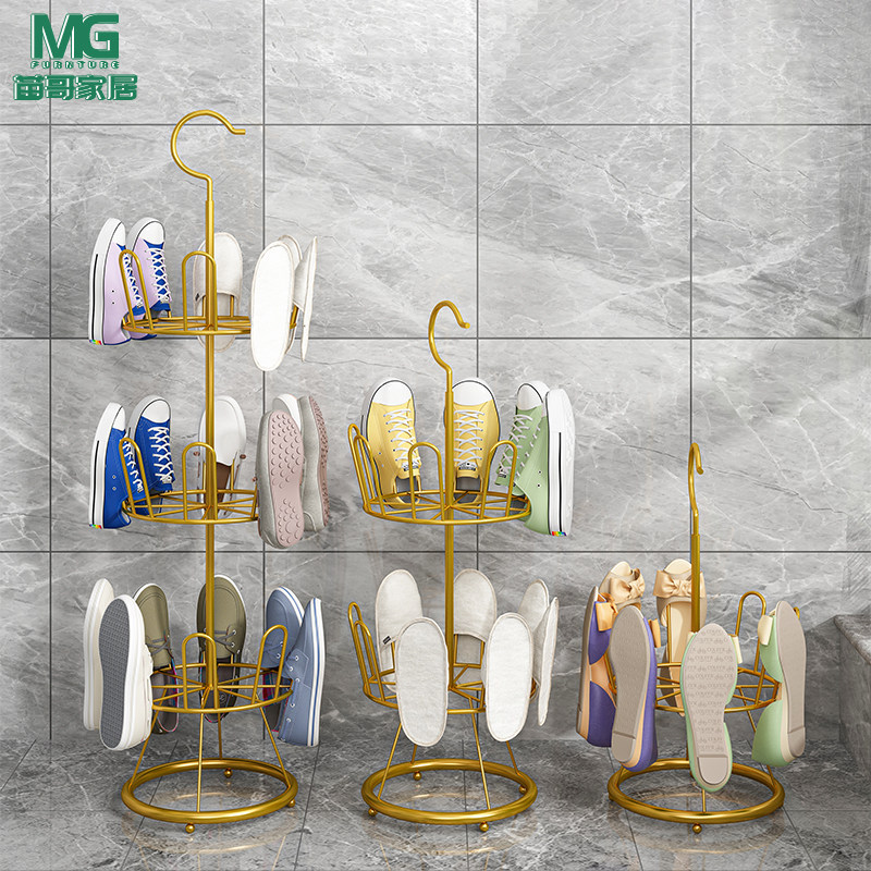 Balcony Airing Shoe Rack Floor Type Containing Sunning Shoes Outdoor Sandal Frame Slippers Stand Simple Multilayer Iron Art Shoe Rack