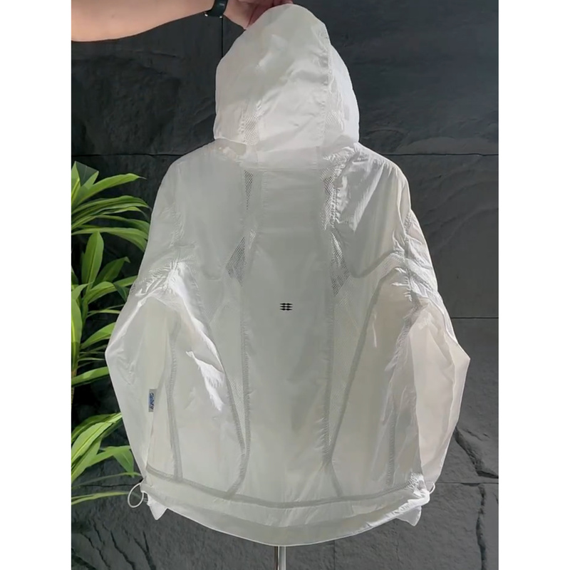 Men's Hooded Hollow-Out Quick-Drying Sun Protection Jacket, Summer Thin Trendy Versatile Casual Patchwork Large Pocket Jacket Men's Hooded Hollow-Out Quick-Drying Sun Protection Jacket, Summer Thin Trendy Versatile Casual Patchwork Large Pocket Jacket
