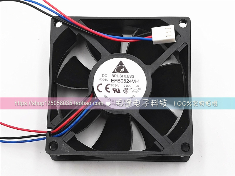 Brand new Teda 8CM 8025 DC24V 0 36A EFB0824VH Double Ball Inverter Heat Dissipation Fan