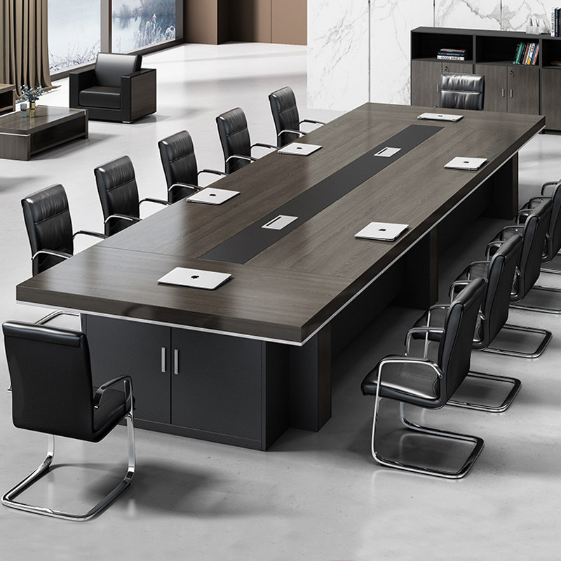 Guangdong conference table long table simple modern rectangular new office furniture sub-negotiation conference room conference table and chairs