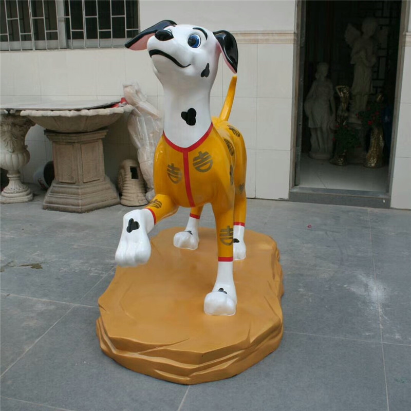 Spot resin glass steel cartoon single dog spotted sculpture city sculpture park sculpture kindergarten