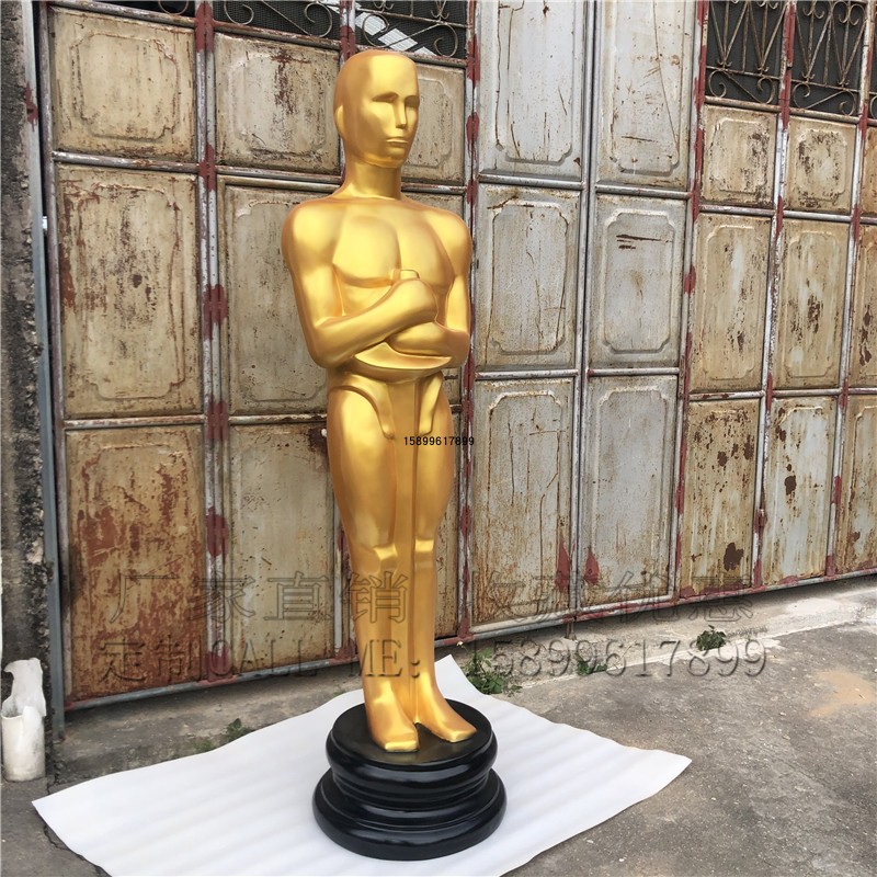 Oscar FURNISHING GLASS FIBER SMALL GOLDEN MAN STATUE SHANG EXHIBITION DOOR HALL BEAUTY CHEN YINGBIN FILM AND FILM ANNUAL CELEBRATION PENDULUM