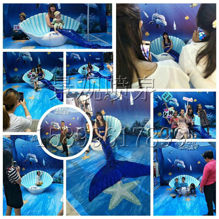 Large shell sculpture shell chair ornament cartoon ocean stage display props wedding photography props seats