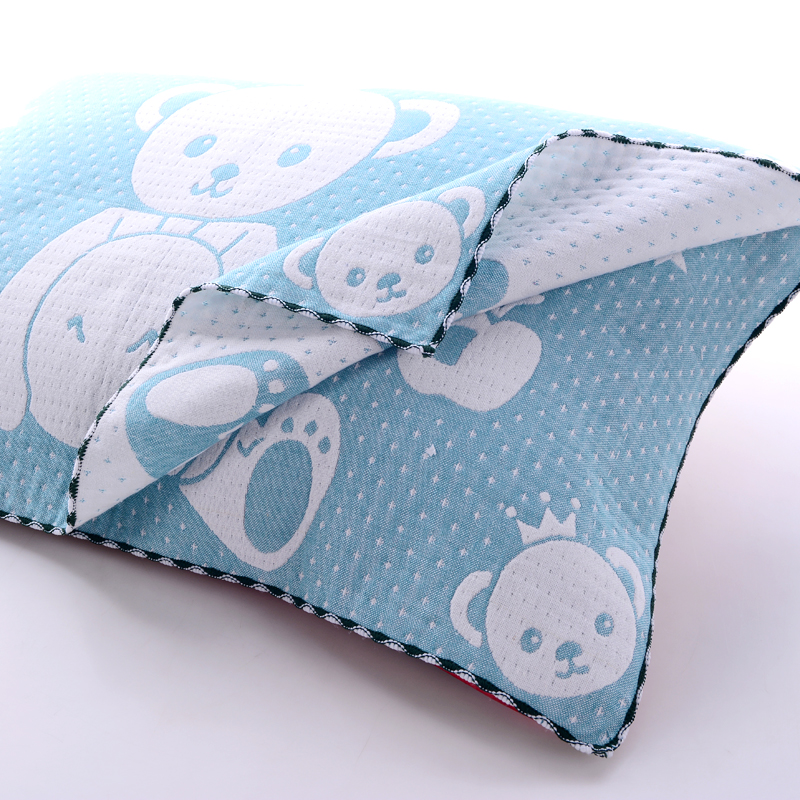 Cặp gối bông gạc 40 * 60cm trẻ em kích thước nhỏ Khăn gối bằng vải cotton mềm vỏ gối nằm