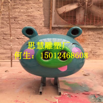 Factory supply Angry Birds cartoon animal sculpture creative angry pig sculpture garden sketch landscape sculpture