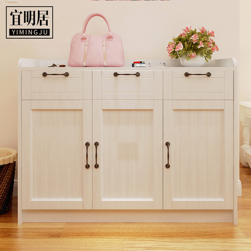 Shoes Cabinet Ultrathin Simple Large Capacity Door Hall Cabinet Modern Fields Garden Xuan Guan Multifunction Storage Shoes Closet Living Room Containing Cabinet