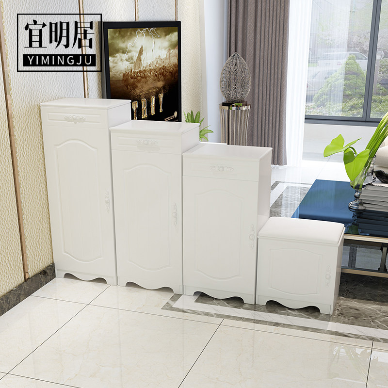 Simple Shoe Cabinet High And Low Cabinet Special Price Baking Varnish Economy Type Door Hall Cabinet Multifunction Minima Modern Shoe Changing Stool Set Items Cabinet